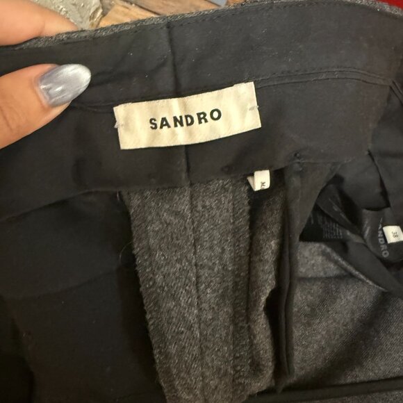 Maje Wool Blend Straight Leg  Pants - Picture 8 of 12